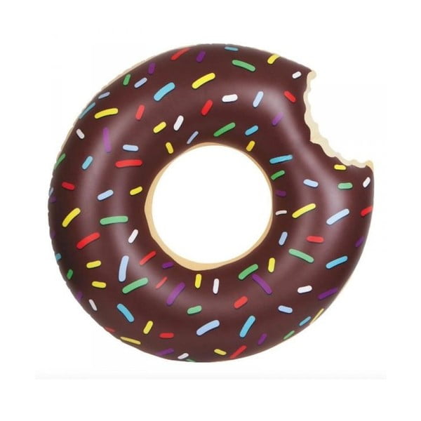 Hnědý nafukovací kruh Gadgets House Donut, Ø 105 cm