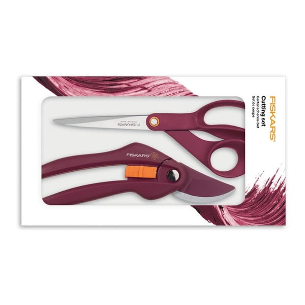 Комплект червени градински ножици Merlot - Fiskars
