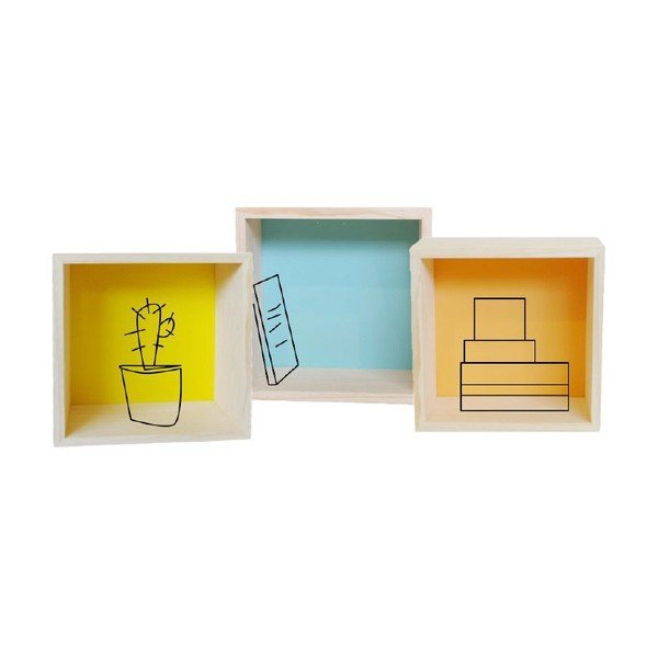 Dekorace Cubo Pattern Ocre S-image-1