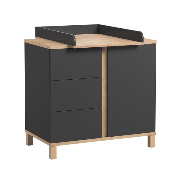 Сив скрин с чекмеджета , височина 85 cm Altitude - Vox-image-2