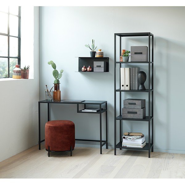 Черна желязна етажерка Adams, 23 x 50 cm Joy - Canett-image-2