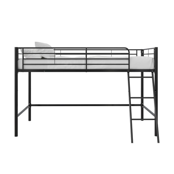 Черно повдигнато детско легло 90x200 cm Jodie – Støraa-image-3
