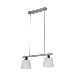 Бяла лампа за таван със стъклен абажур 40x11 cm Hybryda - Candellux Lighting