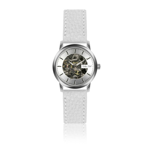 Дамски часовник с бяла каишка от естествена кожа Margo - Walter Bach