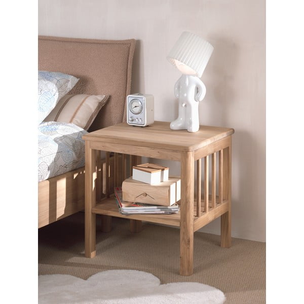 Детско нощно шкафче от масивен дъб в естествен цвят Forrest – Vipack-image-1