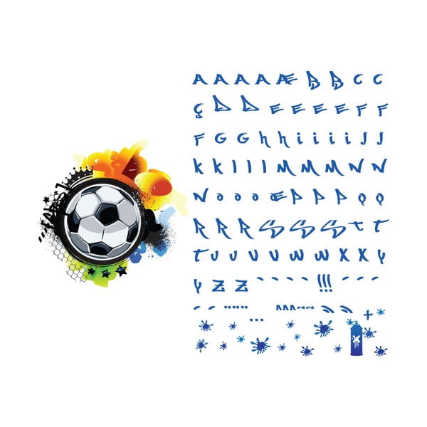 Стикер за стена с името Football Graffitti - Ambiance-image-2