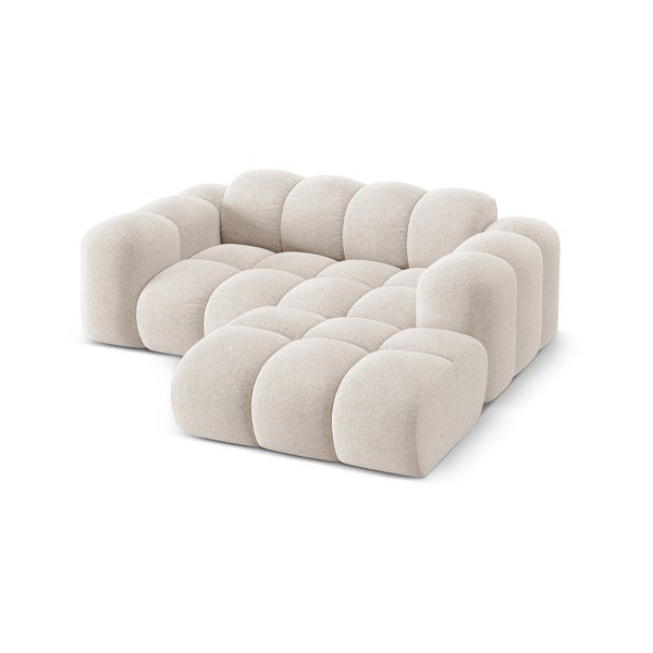 Кремав шенилов ъглов диван (десен ъгъл) Treno – Cosmopolitan Design-image-2