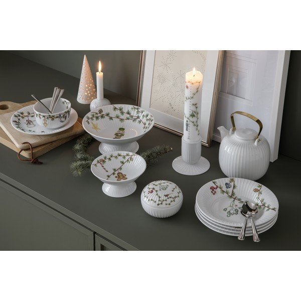 Бяла порцеланова купа с коледен мотив ø 16 cm Hammershøi Christmas – Kähler Design-image-4