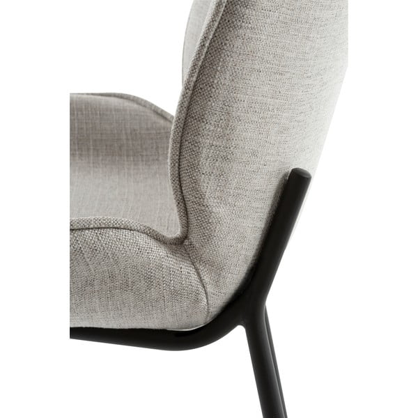 Сив трапезен стол с метална основа Hella - Canett-image-1