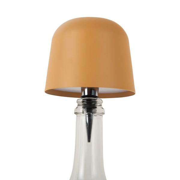 LED настолна лампа в бутилка в цвят жълта охра с метален абажур (височина 13 cm) Cone Hat LED – Leitmotiv