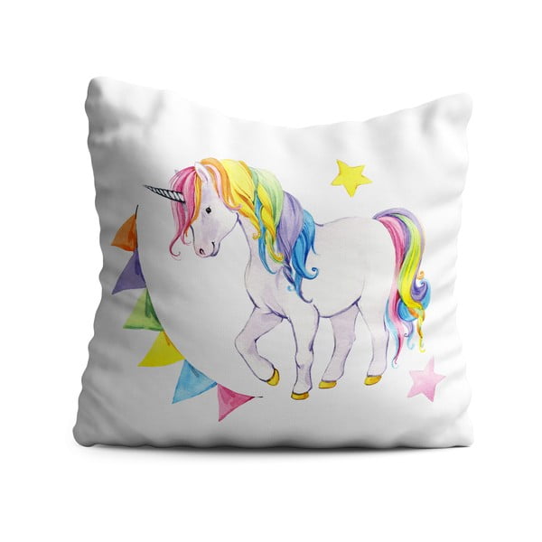 Dětský polštář OYO Kids Colorful Unicorn, 40 x 40 cm