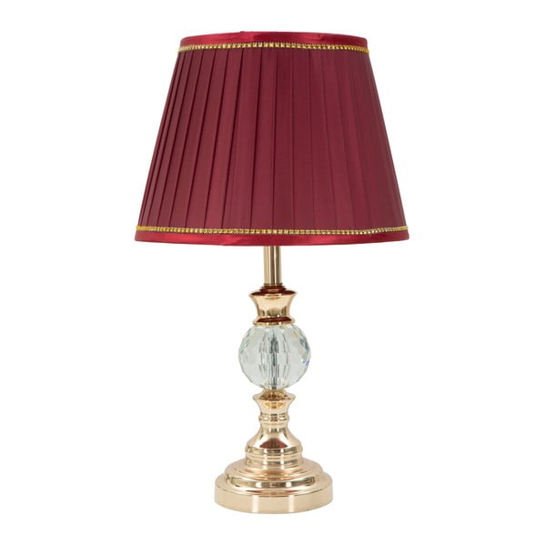 Настолна лампа Mauro в бургундско червено със златист контур Plie - Mauro Ferretti