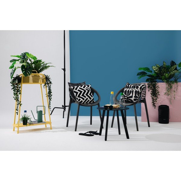 Черна градинска маса Full Steel, ø 50 cm - Le Bonom-image-4