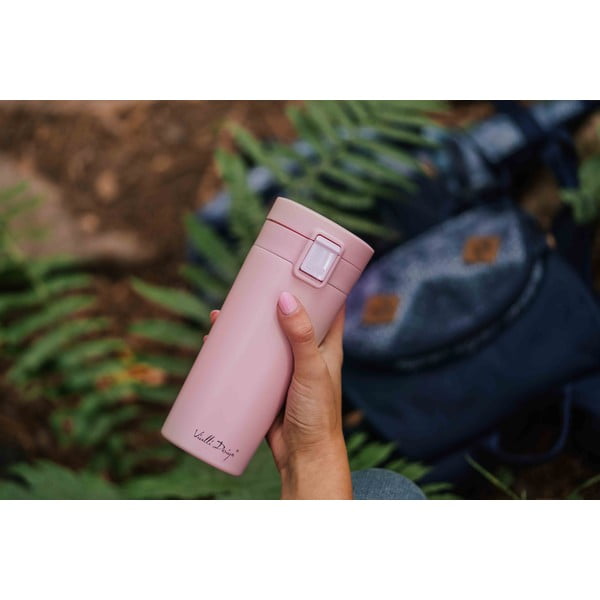 Розова термочаша за пътуване , 400 ml Fuori - Vialli Design-image-4