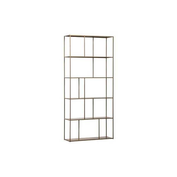 Метален шкаф за книги в златист цвят 90x196 cm Valued - BePureHome-image-2