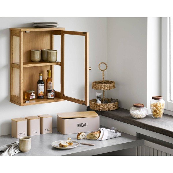 Висяща витрина в естествен цвят 40x60x20 cm Zamora – House Nordic-image-1