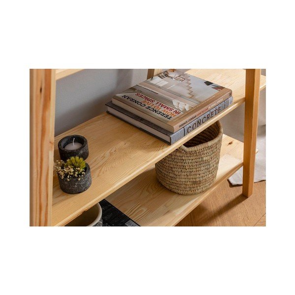 Етажерка за книги от борова дървесина в естествен цвят 120x148 cm Perla - Kalune Design-image-4