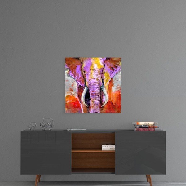 Картина върху стъкло , 40 x 40 cm Revenge of the Elephant - Insigne-image-1