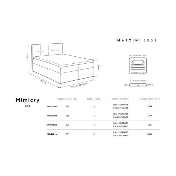 Зелено кадифено двойно легло Mimicry, 180 x 200 cm - Mazzini Beds-image-3