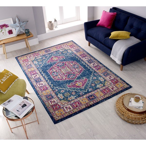 Син килим Urban Traditional,100 x 150 cm - Flair Rugs-image-4