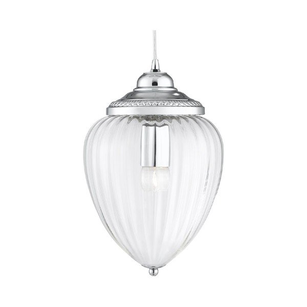Stropní světlo Ribbed Silver