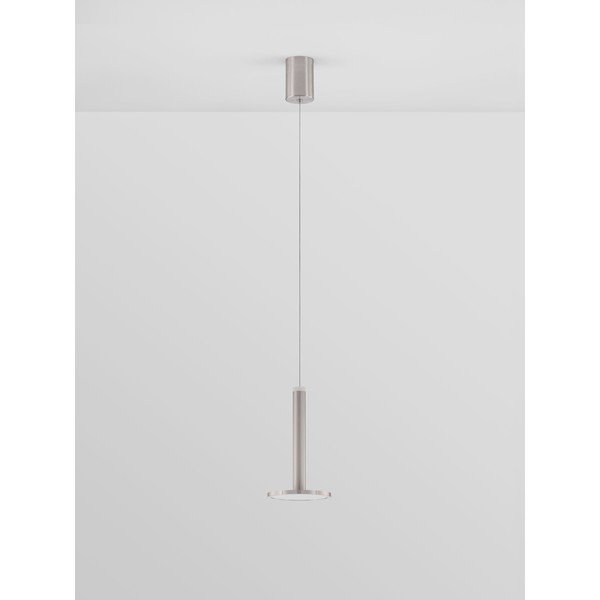 Метално LED висящо осветително тяло в матово сребрист цвят ø 15 cm Palencia – Nova Luce-image-2