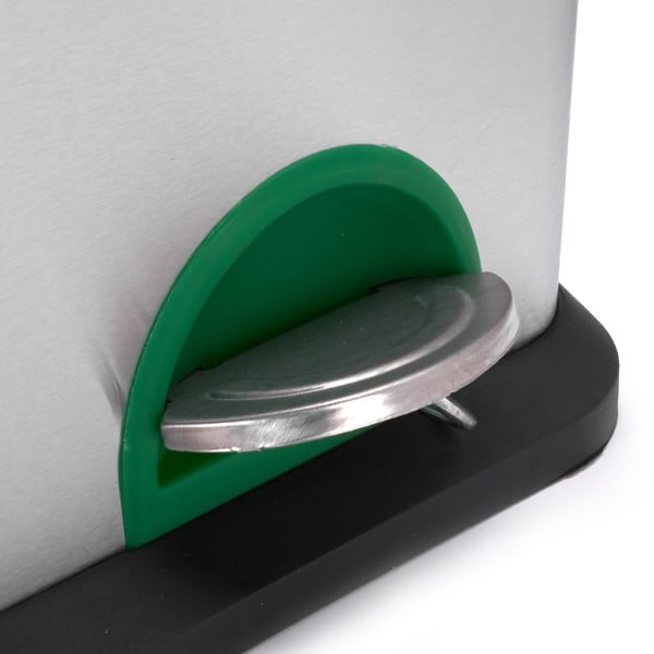 Стоманено кошче за боклук за рециклиране с педал в матово сребрист цвят 2x8 l Tri Selectif – MSV-image-4