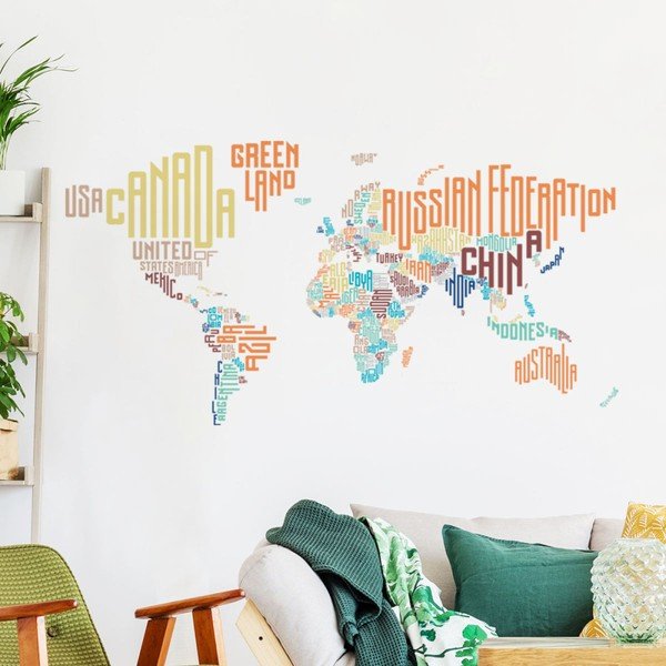 Стикер за стена Световна карта Модерно - Ambiance-image-1