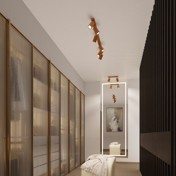 Прожектор в златист цвят 6,5x30 cm Gleam – Sollux-image-2