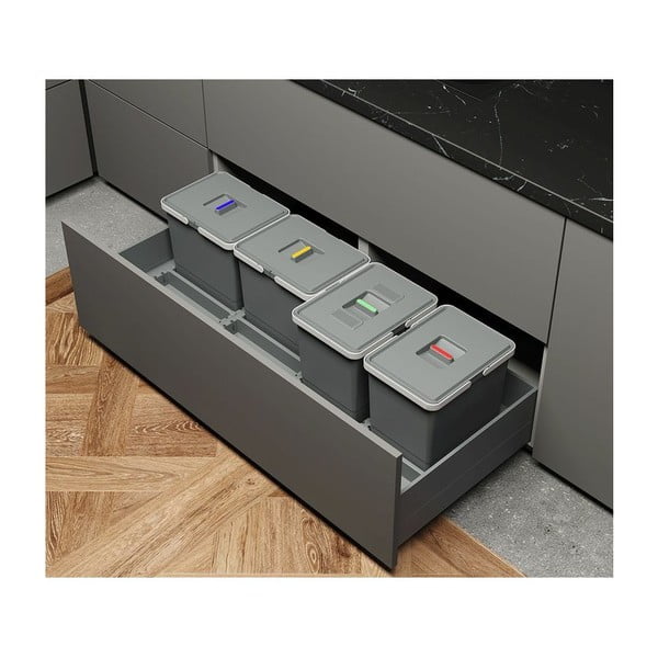 Пластмасов контейнер за сортирани отпадъци/вграден 41 л Metropolis - Elletipi-image-1