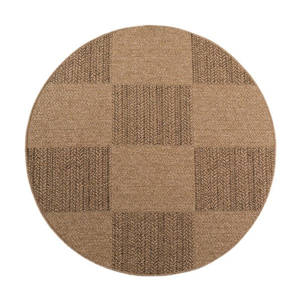 Кафяв кръгъл килим за открито и закрито ø 160 cm Timber 1405 – Ayyildiz Carpets
