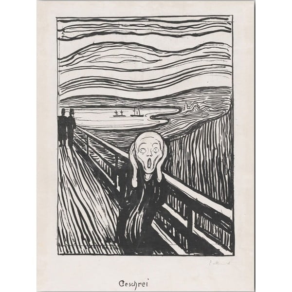 Живопис 70x100 cm Edvard Munch Sketch - Wallity