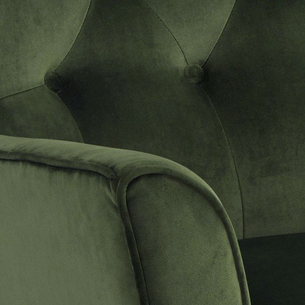 Тъмнозелено кадифено кресло Bodiva - Actona-image-3