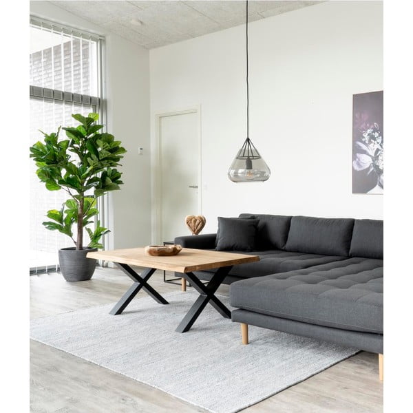 Масичка за кафе с масивен дъбов плот , 120 x 70 cm Toulon - House Nordic-image-1