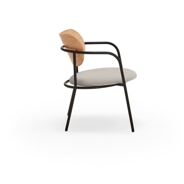 Сив трапезен стол в дъбов декор Eclipse - Teulat-image-4