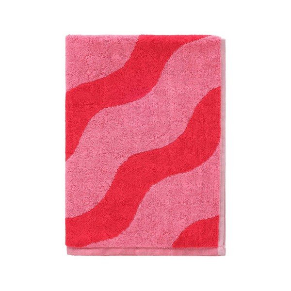 Червена/розова памучна кърпа 50x70 cm Waves – Jotex