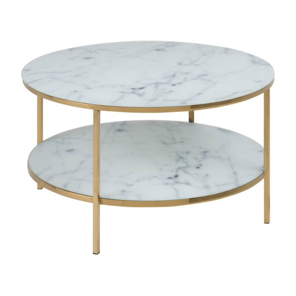 Бяла кръгла маса за кафе ø 80 cm Alisma - Actona