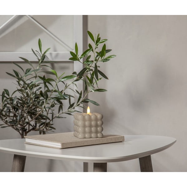 Бежова LED свещ от восък, височина 9,5 см Flamme Dot - Star Trading-image-2