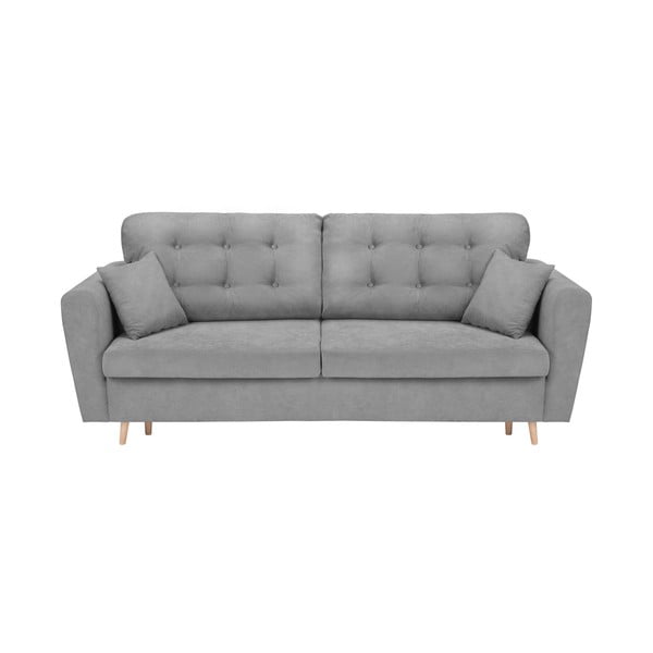 Сив триместен разтегателен диван с място за съхранение Grenoble - Cosmopolitan Design