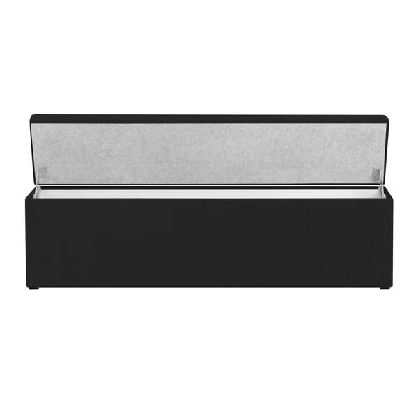 Černý otoman Mazzini Sofas Ancona, 200 x 46 cm-image-1