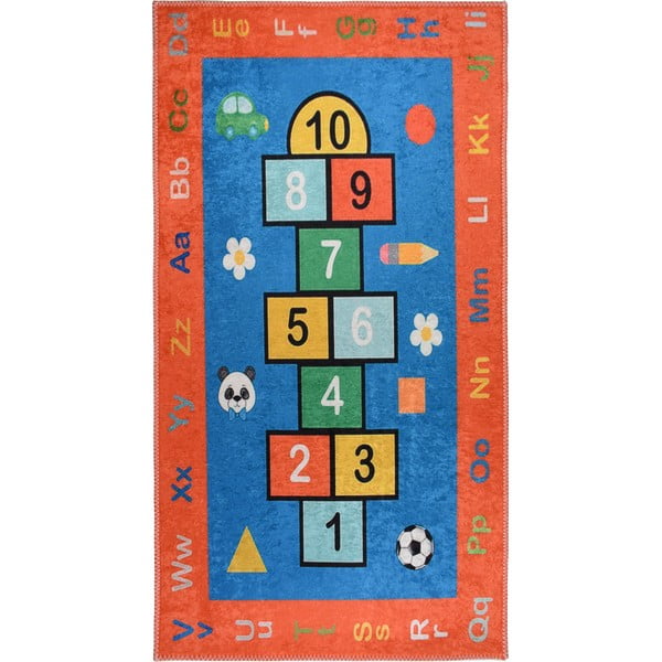 Оранжево детско килимче за игра подходящо за пране 160x230 cm Hopscotch Orange – Vitaus