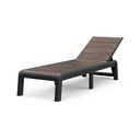 Тъмнокафяв пластмасов  сгъваем градински шезлонг Deco Porto – Keter