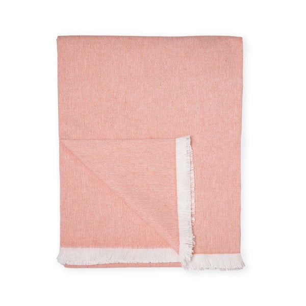 Оранжево одеяло със съдържание на памук Лято , 140 x 180 cm Linen - Euromant