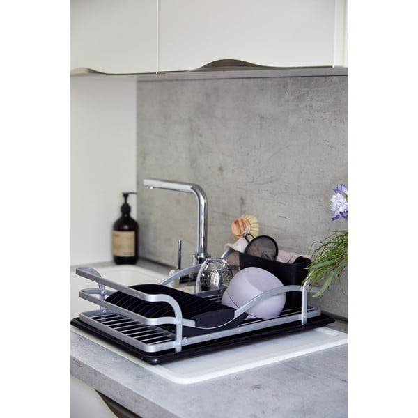 Черна алуминиева отцедница за съдове с капково покритие - Wenko-image-3