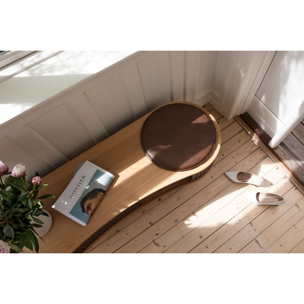 Масичка за телевизор в дъбов декор в естествено кафяво 140x40 cm Audacious - UMAGE-image-1