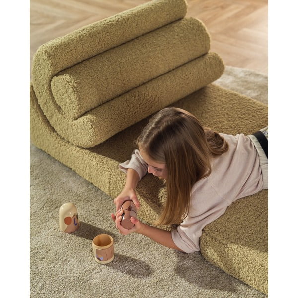 Зелен детски стол от букле Flipster – Wigiwama-image-3