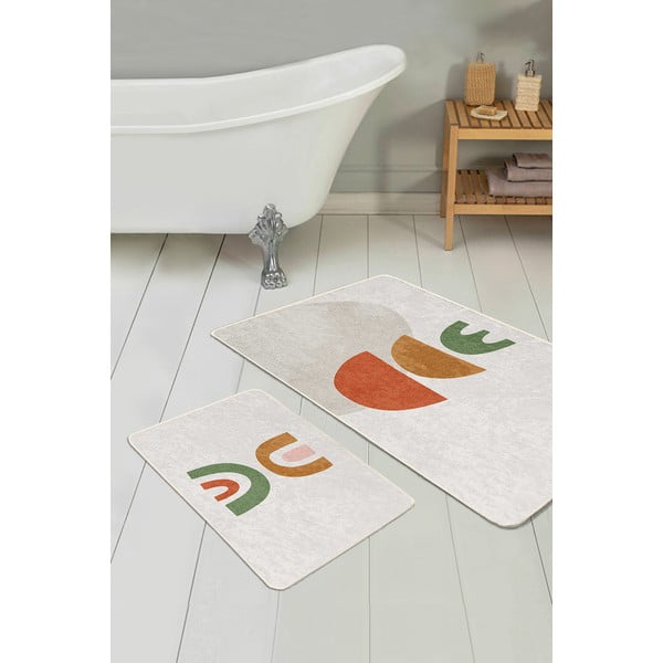 Бежови килими за баня в комплект 2 бр. 60x100 cm – Mila Home-image-2