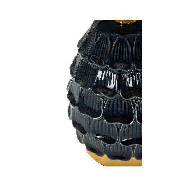 Синя керамична настолна лампа с текстилен абажур (височина 30,5 cm) Pigny – Mauro Ferretti-image-3