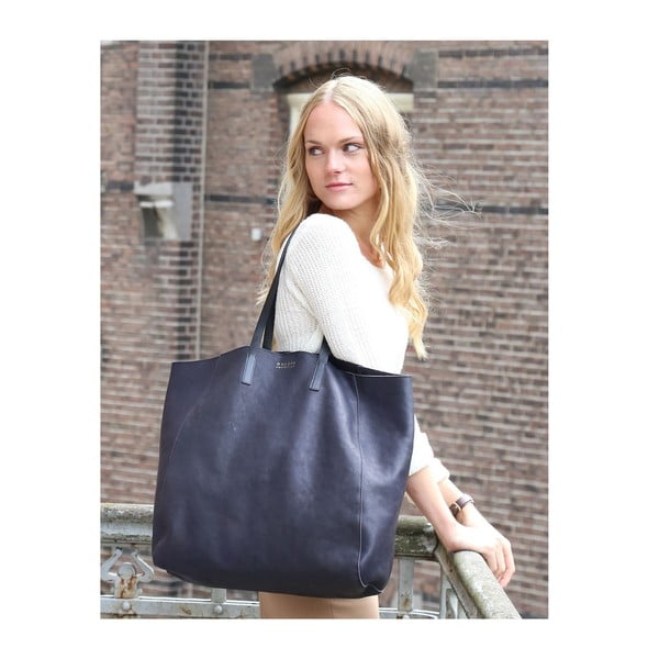 Kožená kabelka O My Bag Jazzy Less, půlnoční modř-image-3
