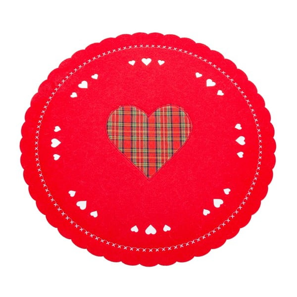 Текстилна подложка за хранене ø 30 cm Christmas Heart – Casa Selección